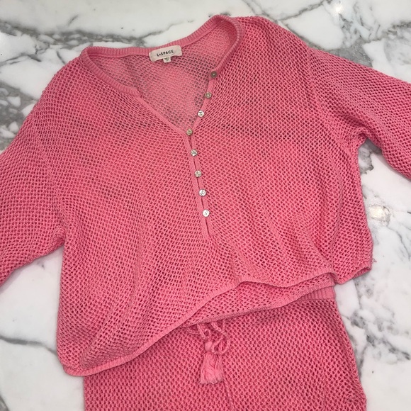 L*Space open knit cotton summer sweater and skirt set - Picture 2 of 11